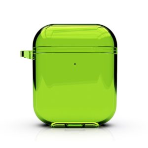 For AirPods 1/2 Bluetooth Headset Protective Sleeve Outdoor Dust-proof Drop-proof Protective Shell Can Stand TPU(Green) (OEM)