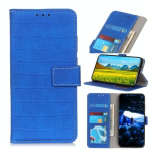 For Samsung Galaxy S20 FE 5G / S20 Fan Edition / S20 Lite Crocodile Texture Horizontal Flip Leather Case with Holder & Card Slots & Wallet(Blue) (OEM)
