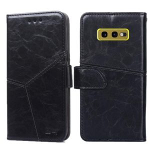 For Samsung Galaxy S10e Geometric Stitching Horizontal Flip TPU + PU Leather Case with Holder & Card Slots & Wallet(Black) (OEM)