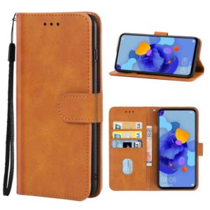 For Huawei nova 5i Pro Leather Phone Case(Brown) (OEM)