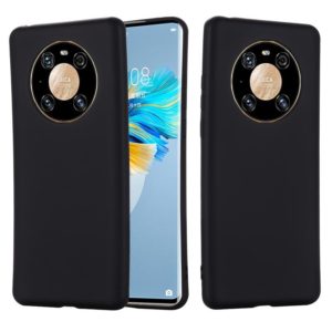 For Huawei Mate 40 Pro Pure Color Liquid Silicone Shockproof Full Coverage Case(Black) (OEM)