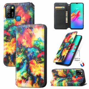 For Infinix Smart 5 Colorful Magnetic Horizontal Flip Leather Phone Case with Holder & Card Slot & Wallet(Colorful Cloud) (OEM)