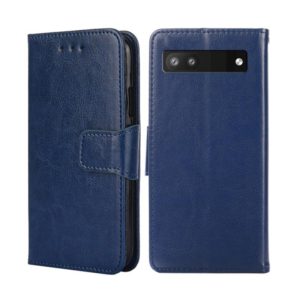 For Google Pixel 6A Crystal Texture Leather Phone Case(Royal Blue) (OEM)