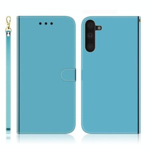 For Galaxy Note 10 Imitated Mirror Surface Horizontal Flip Leather Case with Holder & Card Slots & Wallet & Lanyard(Blue) (OEM)