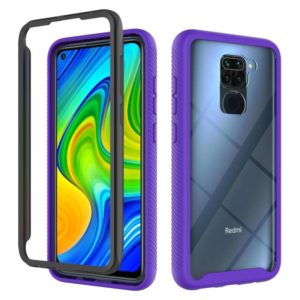 For Xiaomi Redmi Note 9 Starry Sky Solid Color Series Shockproof PC + TPU Protective Case (Purple) (OEM)