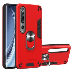 For Xiaomi Mi 10 5G / Mi 10 Pro 5G 2 in 1 Armour Series PC + TPU Protective Case with Ring Holder(Red) (OEM)