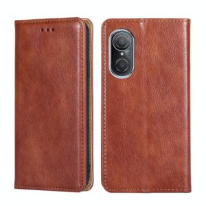 For Huawei nova 9 SE 4G Gloss Oil Solid Color Magnetic Flip Leather Phone Case(Brown) (OEM)
