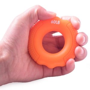 Silicone Gripper Finger Exercise Grip Ring, Specification: 60LB(Dot Orange) (OEM)