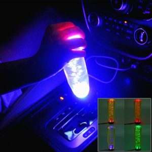 Crystal Colorful Light Car Breathing Racing Dash LED Magic Lamp Gear Head Shift Knob with Base, Size: 15.0 * 4.5 * 3.1 cm(Yellow) (OEM)