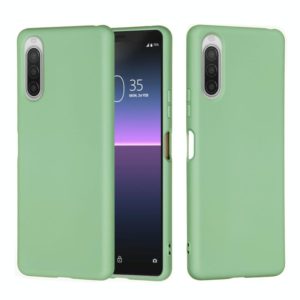 For Sony Xperia 10 II Solid Color Liquid Silicone Dropproof Full Coverage Protective Case(Green) (OEM)