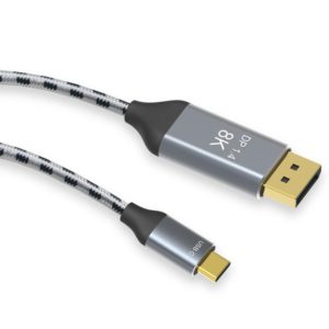 Braided 2m 8K USB-C / Type-C To DisplayPort1.4 Adapter Connect Cable (OEM)