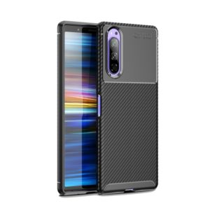 For Sony Xperia 1 II Carbon Fiber Texture Shockproof TPU Case(Black) (OEM)