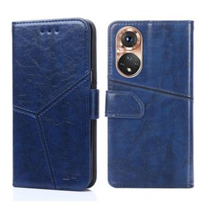 For Honor 50 Geometric Stitching Horizontal Flip Leather Phone Case(Blue) (OEM)