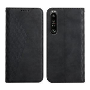 For Sony Xperia 1 III Diamond Splicing Skin Feel Magnetic Leather Phone Case(Black) (OEM)