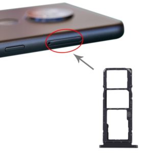 SIM Card Tray + SIM Card Tray + Micro SD Card Tray for Nokia 7.2 / 6.2 TA-1196 TA-1198 TA-1200 TA-1187 TA-1201(Black) (OEM)