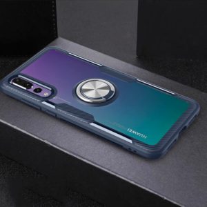 Scratchproof TPU + Acrylic Ring Bracket Protective Case For Huawei P20 Pro(Navy Blue) (OEM)