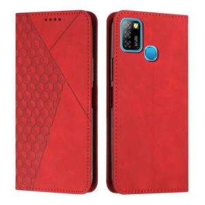 For Infinix Hot 10 Lite / Smart 5 2020 Diamond Splicing Skin Feel Magnetic Leather Phone Case(Red) (OEM)