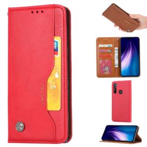 For Xiaomi Redmi Note8 Knead Skin Texture Horizontal Flip Leather Case with Photo Frame & Holder & Card Slots & Wallet(Red) (OEM)