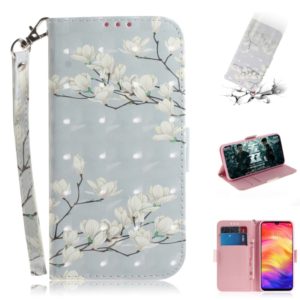 3D Coloured Drawing Horizontal Flip Leather Case with Holder & Card Slots & Wallet For Huawei P30(Magnolia) (OEM)