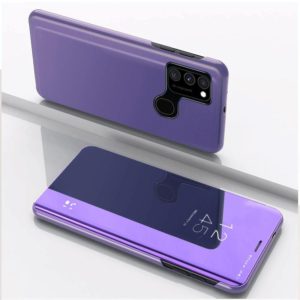 For OPPO A53 2020 Plated Mirror Horizontal Flip Leather Case with Holder(Purple Blue) (OEM)