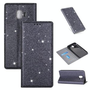 For Samsung Galaxy J4 (2018) Ultrathin Glitter Magnetic Horizontal Flip Leather Case with Holder & Card Slots(Gray) (OEM)