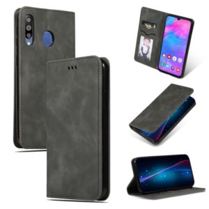 Retro Skin Feel Business Magnetic Horizontal Flip Leather Case for Galaxy M30 / A40s(Dark Gray) (OEM)