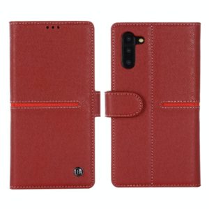 For Galaxy Note 10 GEBEI Top-grain Leather Horizontal Flip Protective Case with Holder & Card Slots & Wallet & Photo Frame(Red Wine) (GEBEI) (OEM)