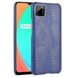For Oppo Realme C11 Shockproof Crocodile Texture PC + PU Case(Blue) (OEM)