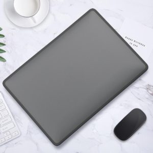 TPU + PC Laptop Protective Case For MacBook Pro 13.3 inch A2251 2020(Black Side + Matte Transparent Black) (OEM)