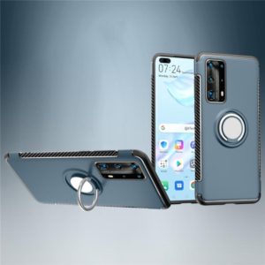 For Huawei P40 Magnetic 360 Degree Rotation Ring Armor Protective Case(Navy blue) (OEM)