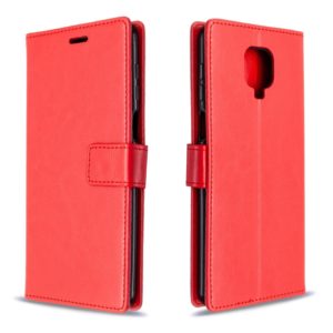 For Xiaomi Redmi Note9 Pro/Redmi Note 9s Crazy Horse Texture Horizontal Flip Leather Case with Holder & Card Slots & Wallet & Photo Frame(Red) (OEM)