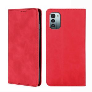 For Nokia G21 / G11 Skin Feel Magnetic Horizontal Flip Leather Phone Case(Red) (OEM)