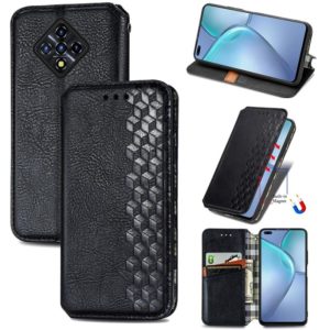 For Infinix Zero 8 Cubic Grid Pressed Horizontal Flip Magnetic Leather Case with Holder & Card Slots & Wallet(Black) (OEM)