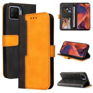 For OPPO F17/A73 2020/F17 Pro/A93 2020 Business Stitching-Color Horizontal Flip PU Leather Case with Holder & Card Slots & Photo Frame & Lanyard(Orange) (OEM)