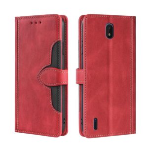 For Nokia C01 Plus / C1 2nd Editon Skin Feel Straw Hat Magnetic Buckle Leather Phone Case(Red) (OEM)