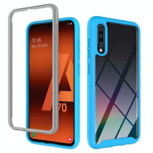 For Samsung Galaxy A70 Starry Sky Solid Color Series Shockproof PC + TPU Protective Case(Baby Blue) (OEM)