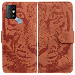 For Infinix Hot 10 X682 Tiger Embossing Pattern Horizontal Flip Leather Phone Case(Brown) (OEM)
