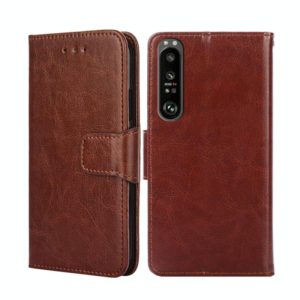 For Sony Xperia 1 III Crystal Texture Leather Phone Case(Brown) (OEM)
