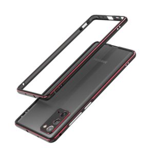 For Samsung Galaxy Note20 Ultra Aluminum Alloy Shockproof Protective Bumper Frame(Black Red) (OEM)