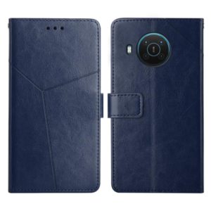 For Nokia X10 / X20 Y Stitching Horizontal Flip Leather Phone Case(Blue) (OEM)