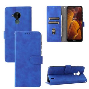 For Nokia C30 Solid Color Skin Feel Magnetic Buckle Horizontal Flip Calf Texture PU Leather Case with Holder & Card Slots & Wallet(Blue) (OEM)