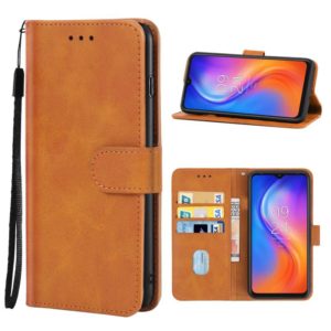Leather Phone Case For Tecno spark 8(Brown) (OEM)