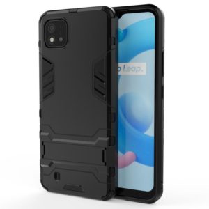 For OPPO Realme C20 PC + TPU Shockproof Protective Case with Invisible Holder(Black) (OEM)