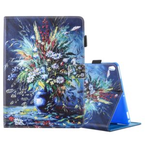 For iPad Pro 10.5 inch Painted Flowers Pattern Horizontal Flip Leather Case with 3 Gears Holder & Card Slots (OEM)
