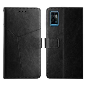 For ZTE Blade A71 Y Stitching Horizontal Flip Leather Phone Case(Black) (OEM)