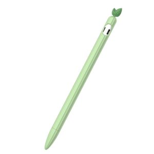 For Apple Pencil 1 Contrasting Color Mint Leaf Silicone Non-slip Protective Cover(Green) (OEM)