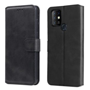 For Infinix Hot 10 Classic Calf Texture PU + TPU Horizontal Flip Leather Case with Holder & Card Slots & Wallet(Black) (OEM)
