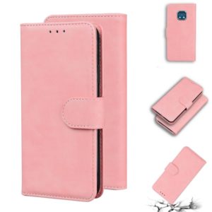 For Nokia XR20 Skin Feel Pure Color Flip Leather Phone Case(Pink) (OEM)