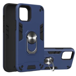 For iPhone 12 / 12 Pro 2 in 1 Armour Series PC + TPU Protective Case with Ring Holder(Royal Blue) (OEM)