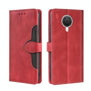 For Nokia 6.3 / G20 Skin Feel Straw Hat Magnetic Buckle Leather Phone Case(Red) (OEM)
